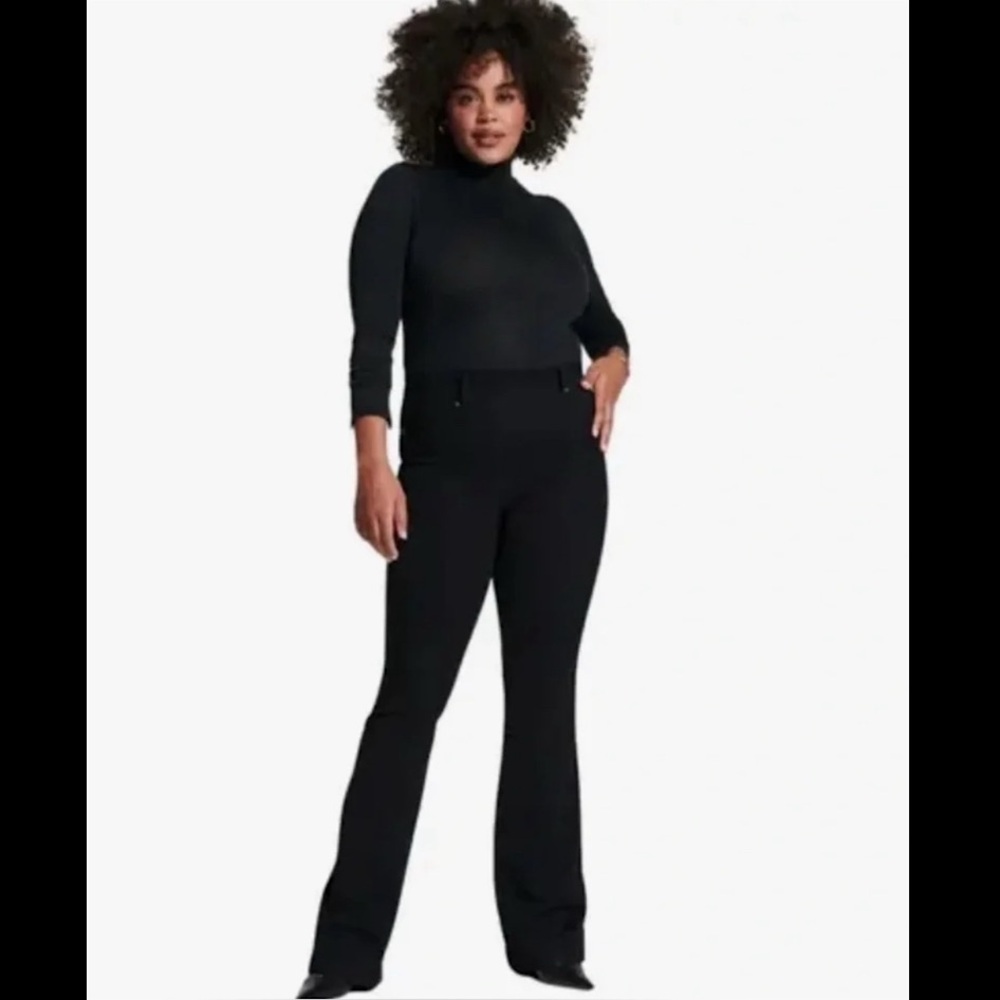 NWT SPANX Tall Flare Pull On Jeans in Clean Black